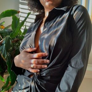 Black shirt dress from PrettyLittleThing